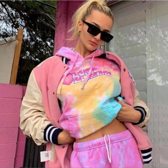 BST Samii Ryan Don't Play Me tie dye pullover hoodie size S NIB - Picture 1 of 9